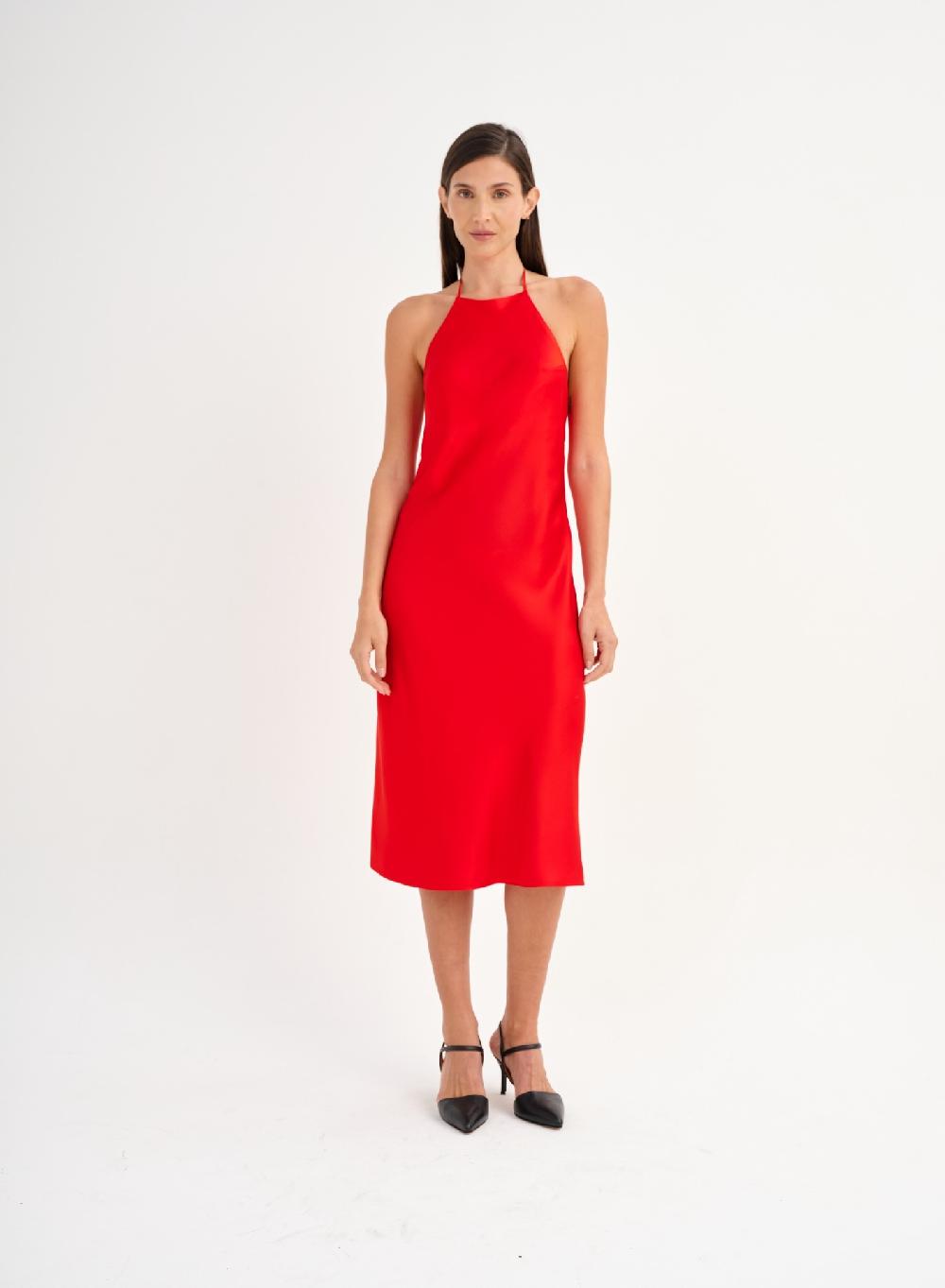 Etiqueta Negra Vestido Saten Liviano