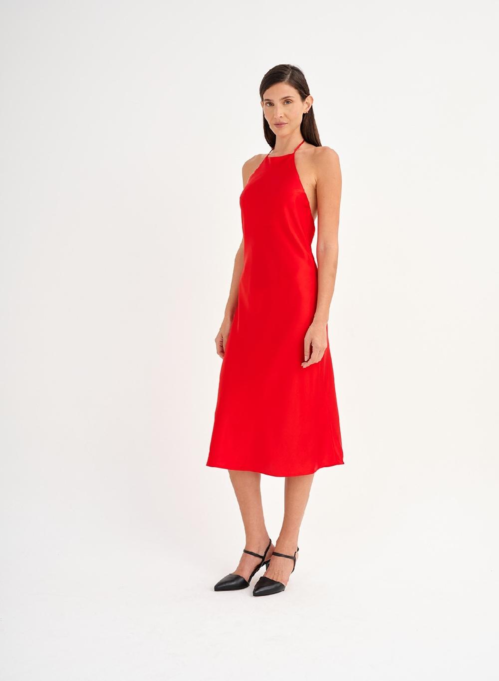 Etiqueta Negra Vestido Saten Liviano