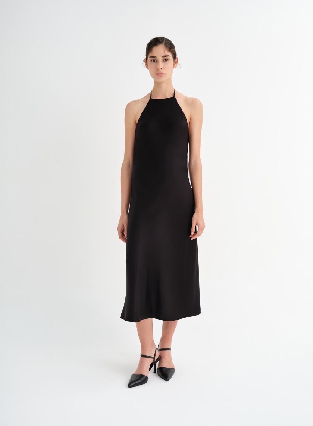 Etiqueta Negra Vestido Saten Liviano