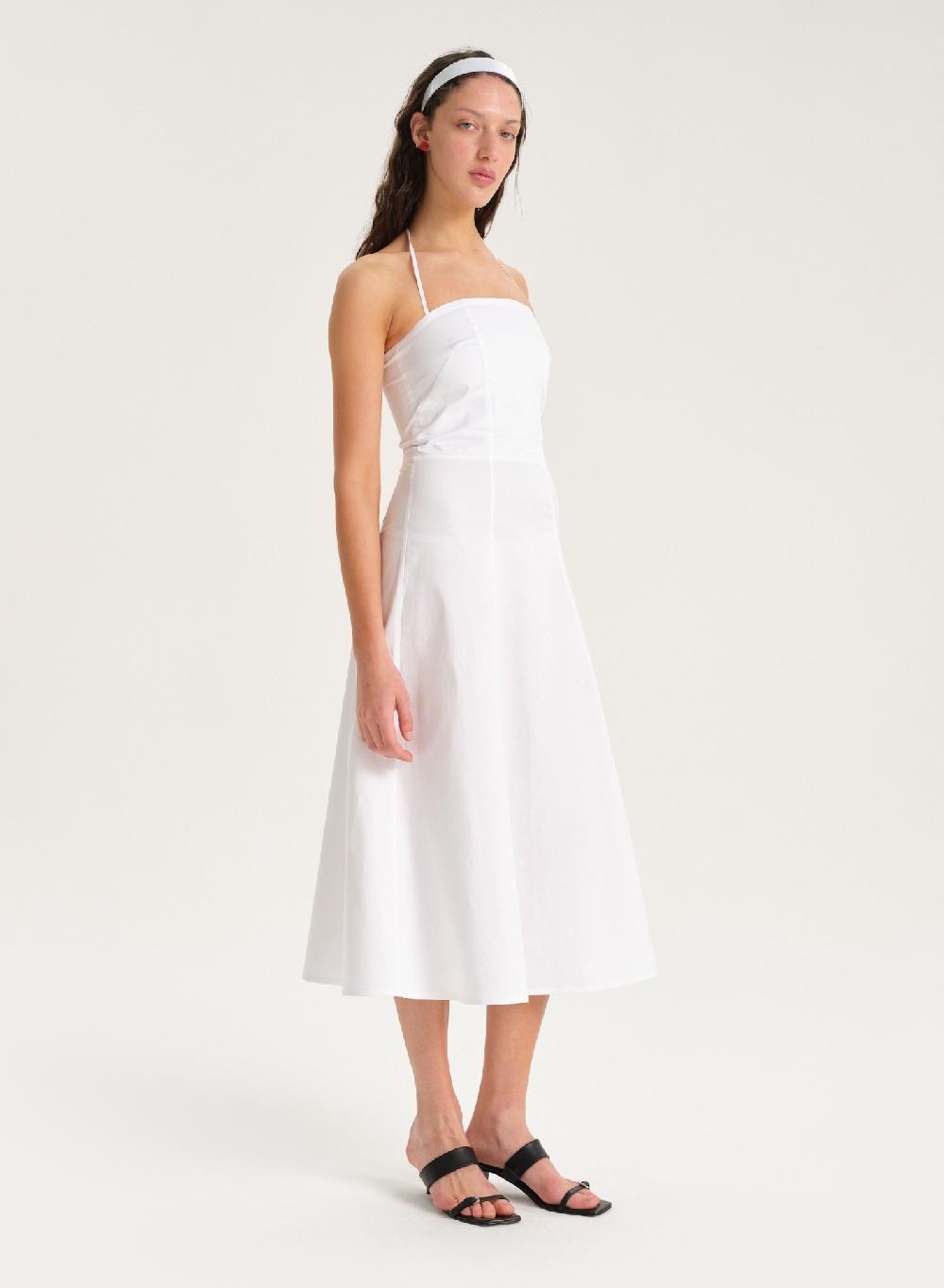 Etiqueta negra Vestido strapless poplin