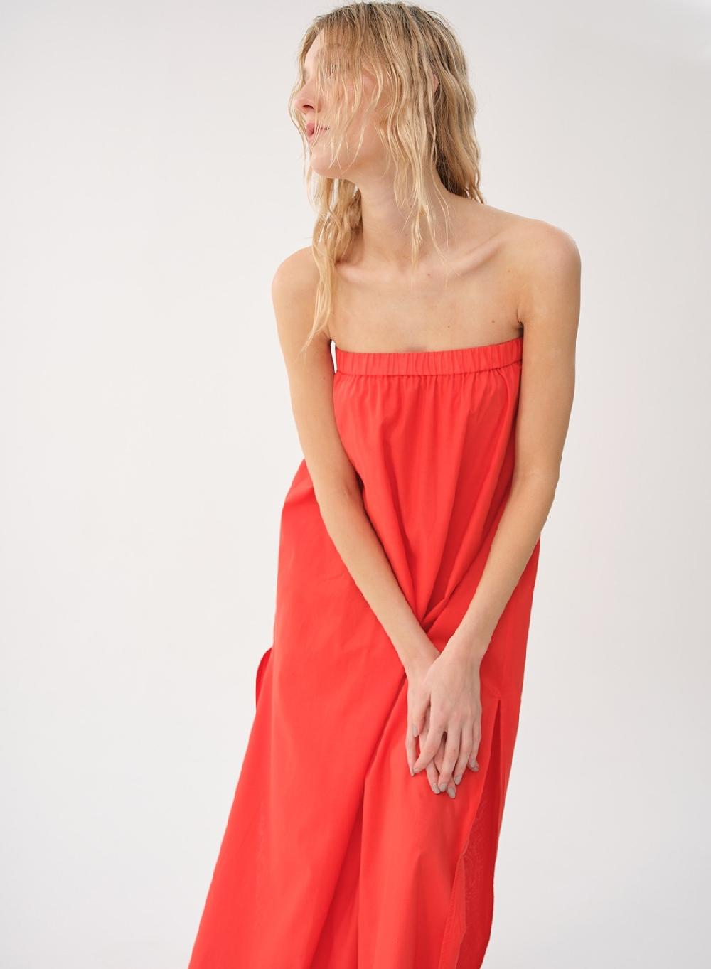 Etiqueta negra VESTIDO STRAPLESS VOILE