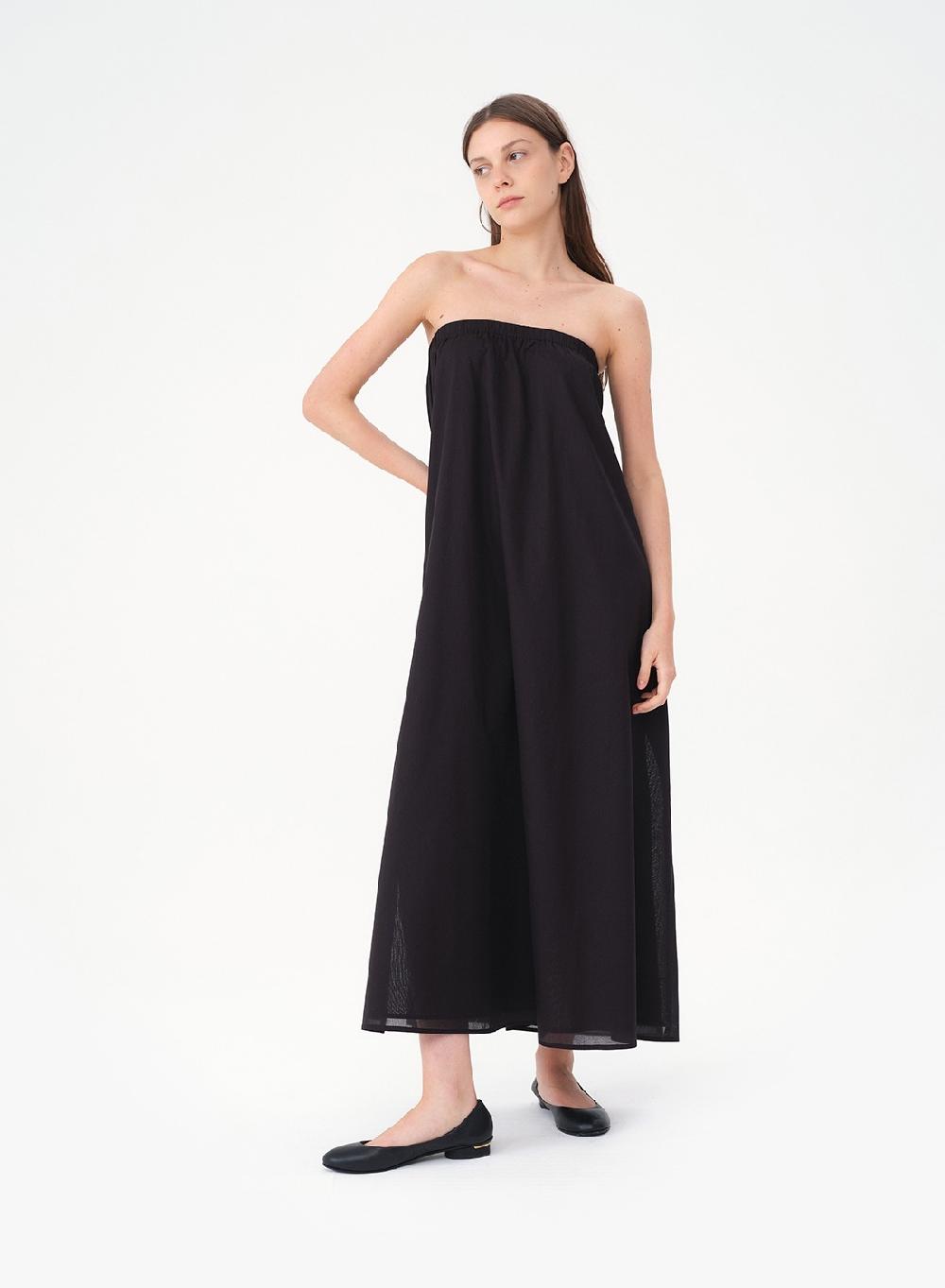 Etiqueta negra VESTIDO STRAPLESS VOILE
