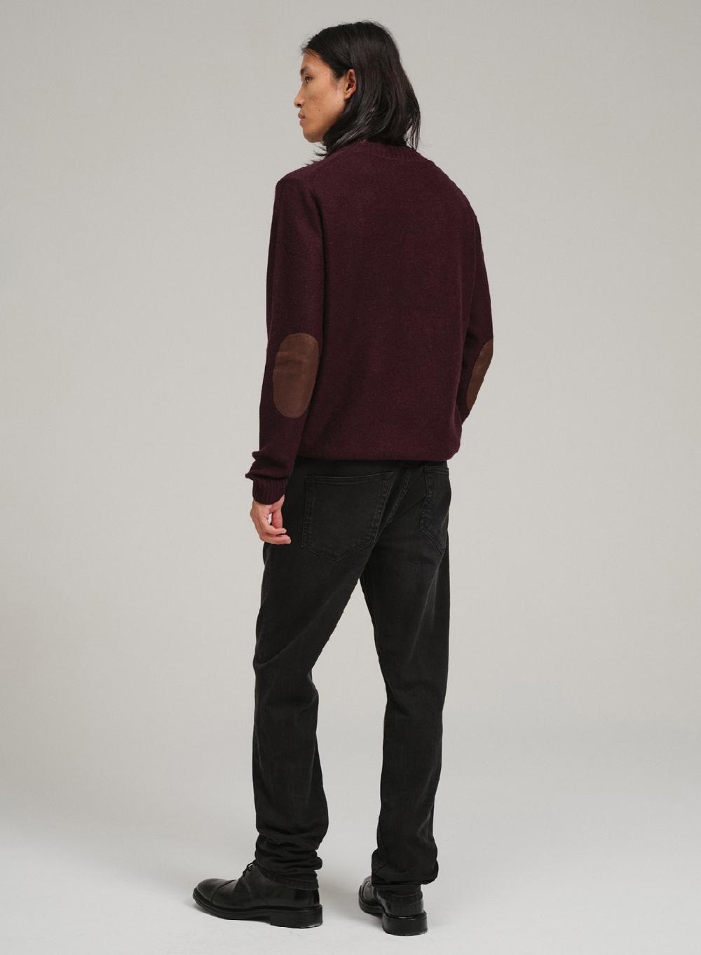 Etiqueta Negra PREVENTA - Sweater Cuello U Coderas Lana Basico