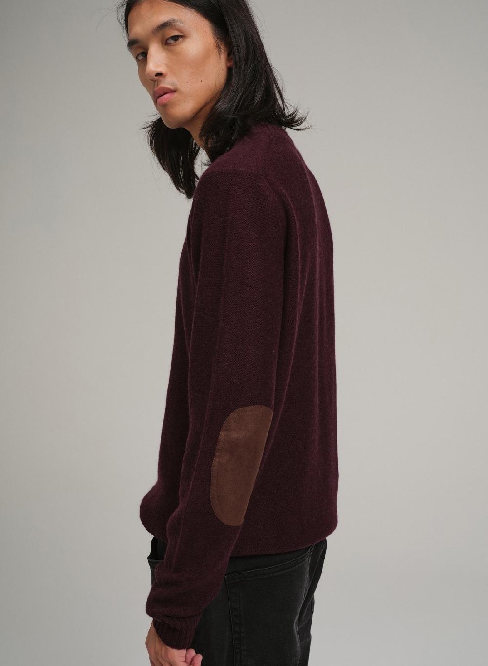 Etiqueta Negra PREVENTA - Sweater Cuello U Coderas Lana Basico