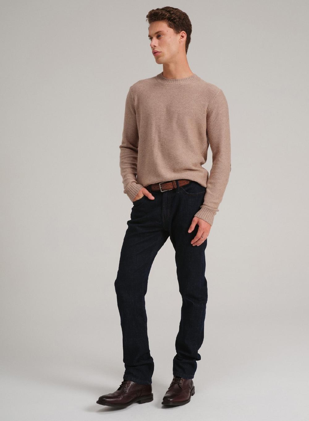 Etiqueta Negra PREVENTA - Sweater Cuello U Coderas Lana Basico