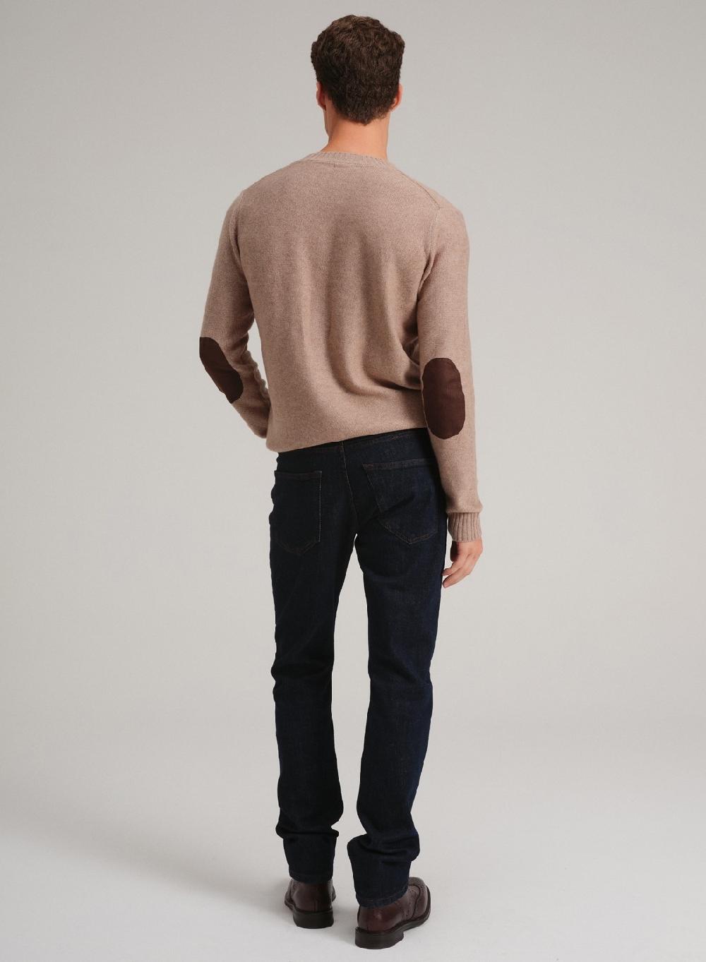 Etiqueta Negra PREVENTA - Sweater Cuello U Coderas Lana Basico