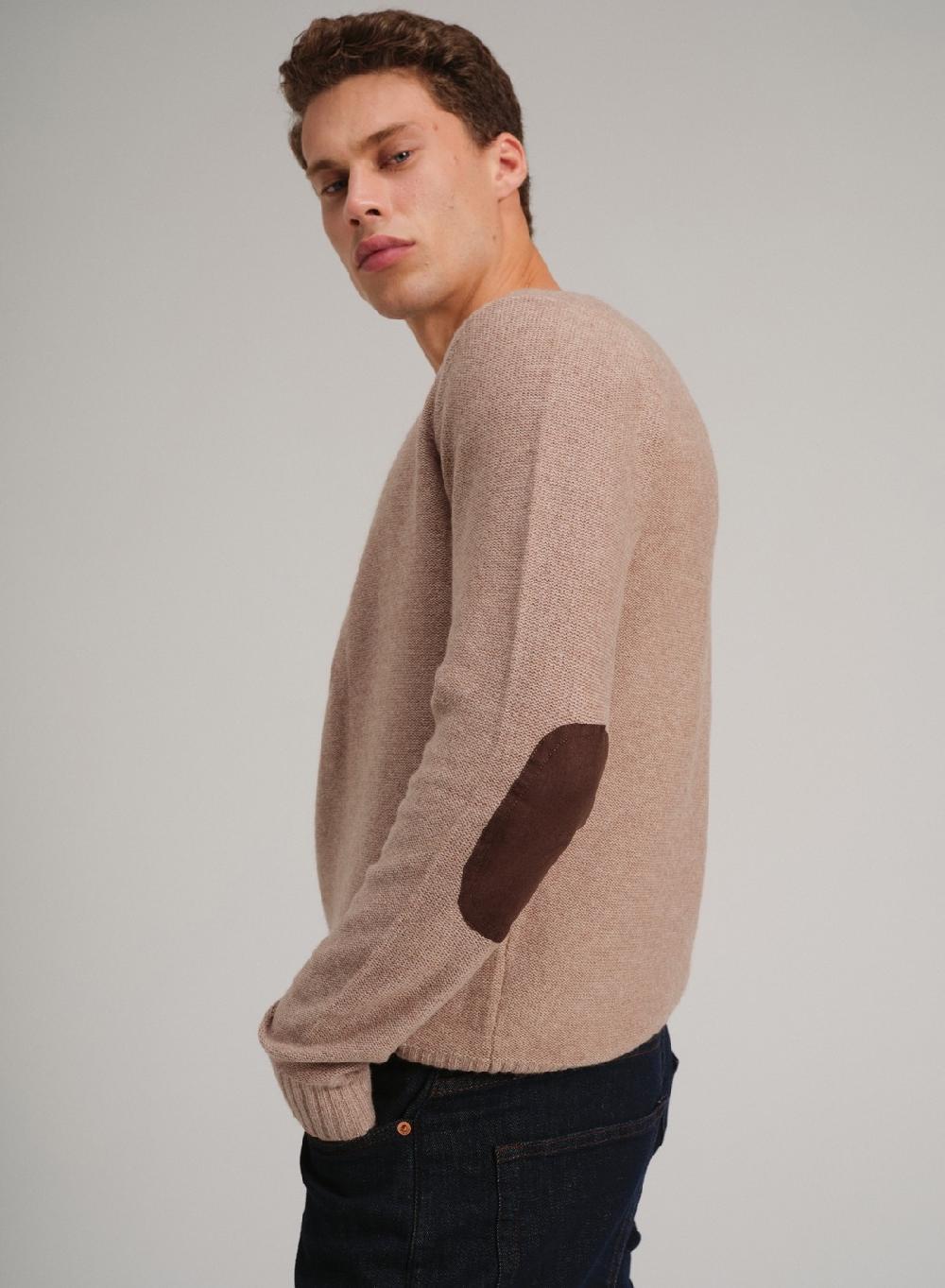 Etiqueta Negra PREVENTA - Sweater Cuello U Coderas Lana Basico