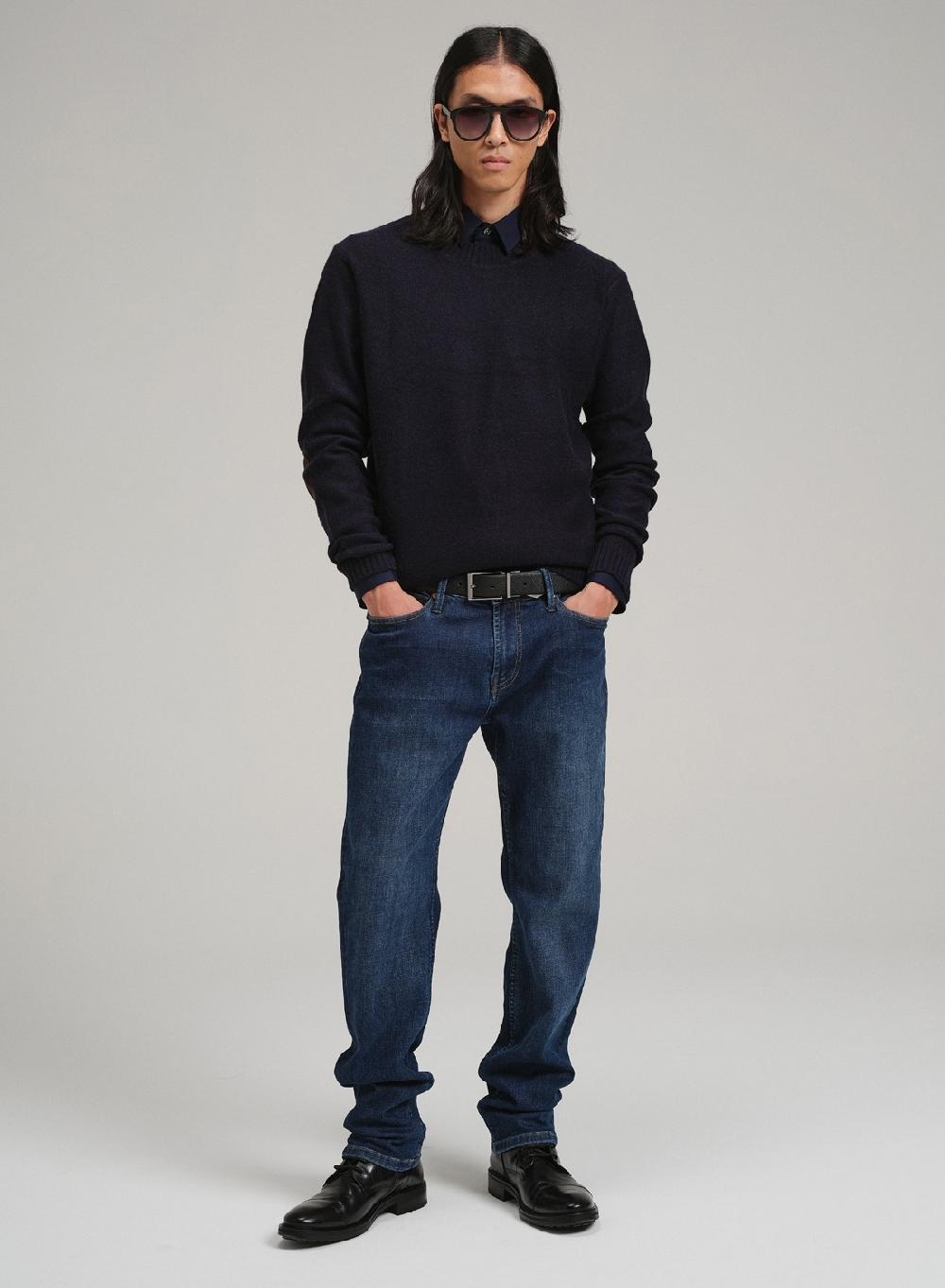 Etiqueta Negra PREVENTA - Sweater Cuello U Coderas Lana Basico