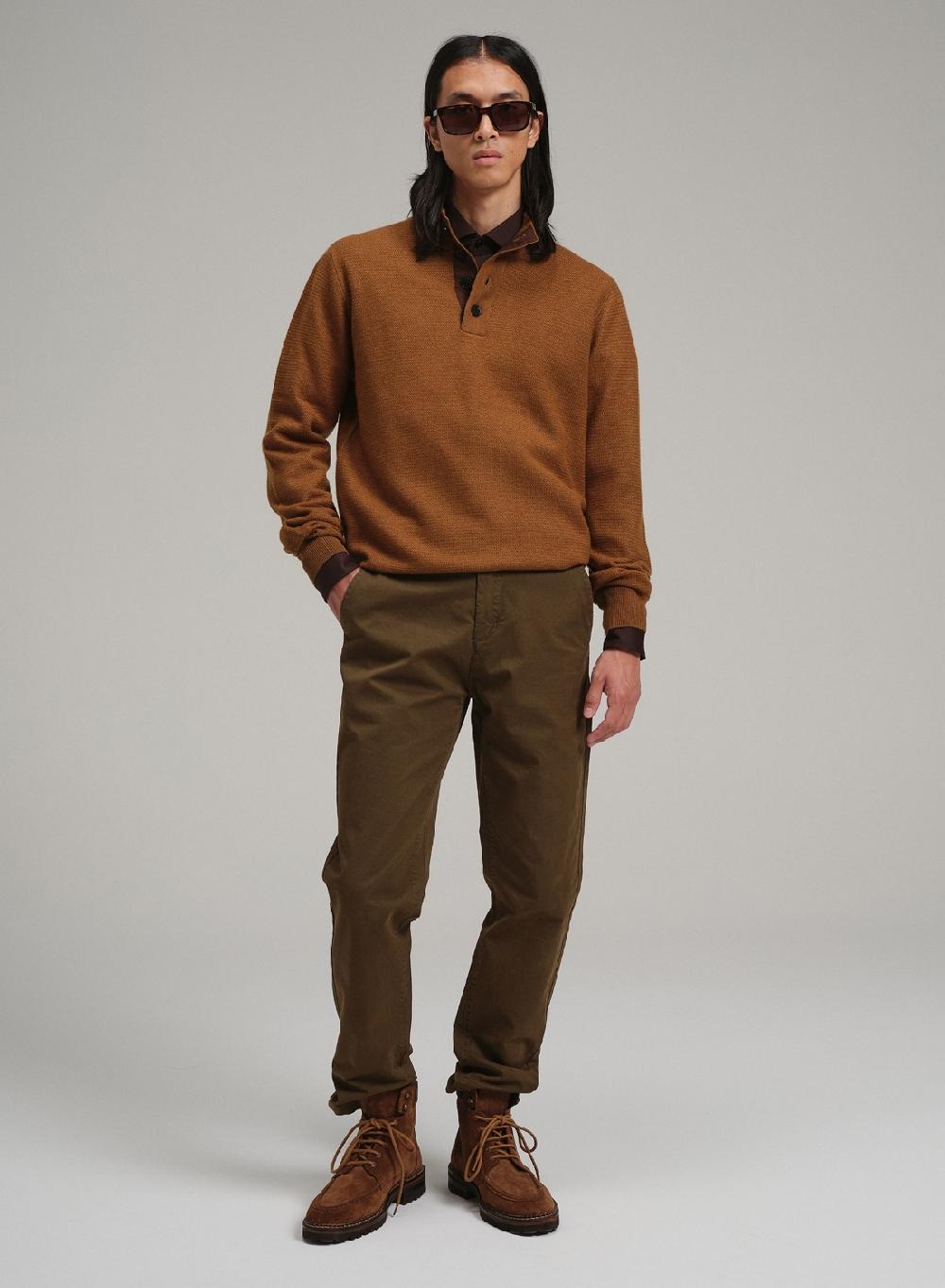 Etiqueta Negra PREVENTA - Sweater Media Polera Botones Lana Basico