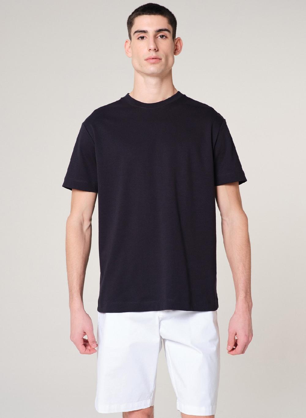 Etiqueta negra Remera cuello redondo boxy luxury touch