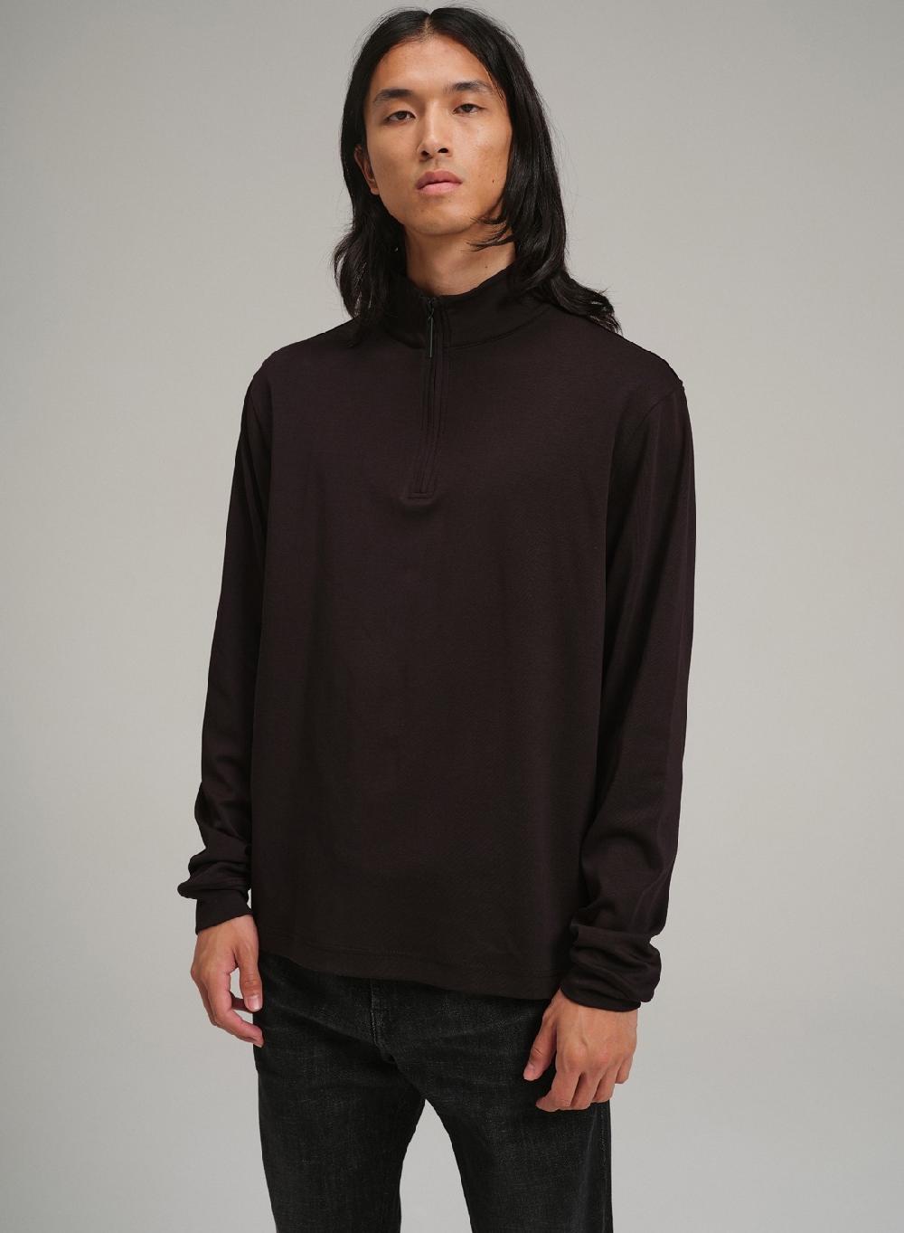 Etiqueta Negra Remera Media Polera Cierre Liquid Cotton