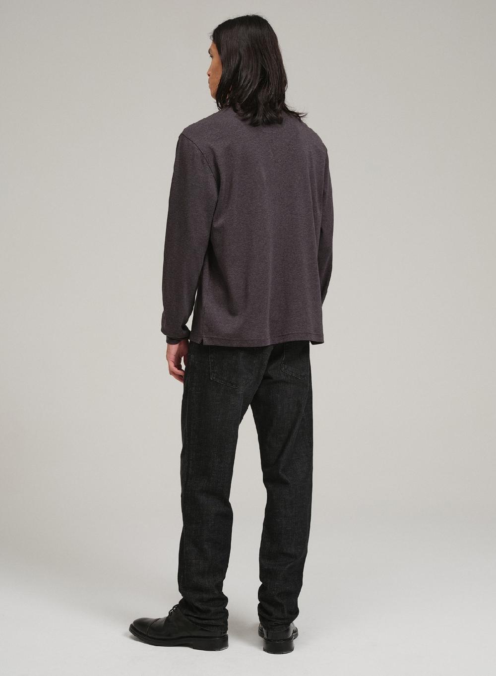 Etiqueta Negra Remera Media Polera Cierre Liquid Cotton