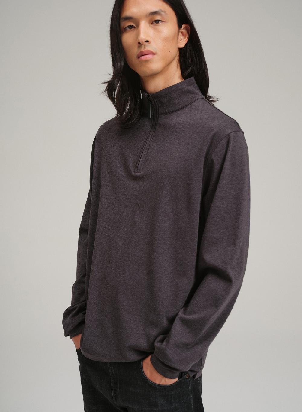 Etiqueta Negra Remera Media Polera Cierre Liquid Cotton