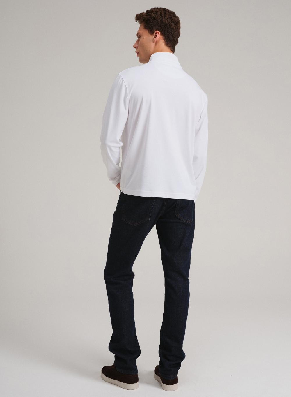 Etiqueta Negra Remera Media Polera Cierre Liquid Cotton