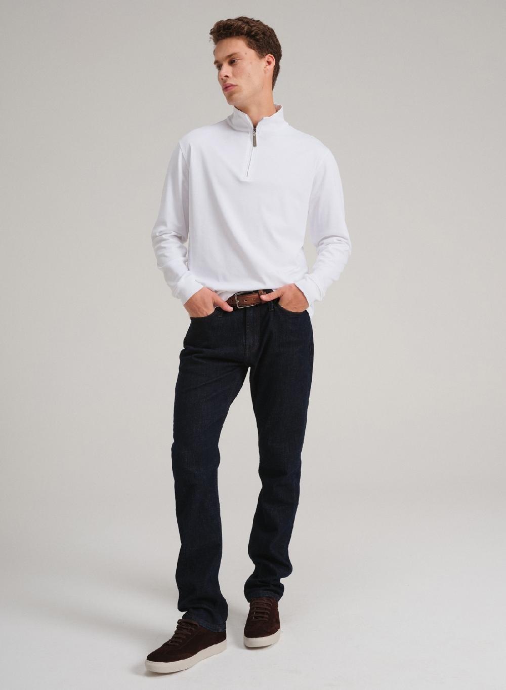 Etiqueta Negra Remera Media Polera Cierre Liquid Cotton