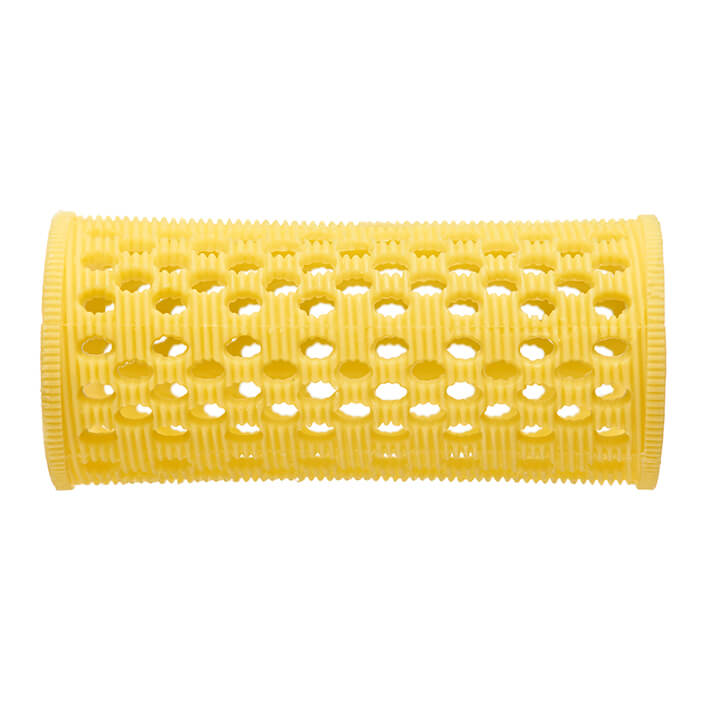 Eurostil BOLSA 12 RULOS AMARILLO 32MM EXT.FUERTE+PINCHO