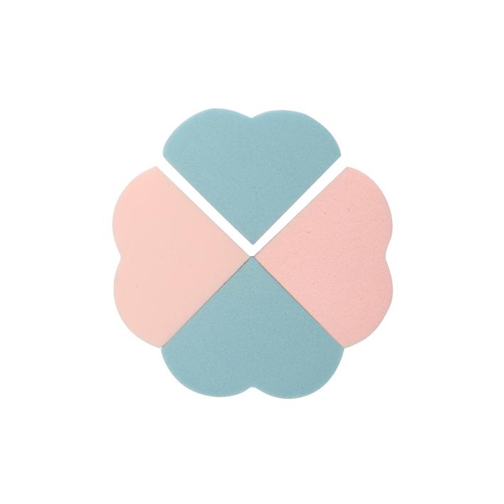 Eurostil BOLSA 4 ESPONJAS MAQUILLAJE COLOR CORAZONES