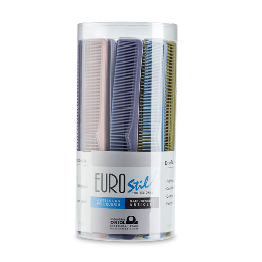 Eurostil BOTE 60 PEINES COLORES. Peine batidor Modelo 00115
