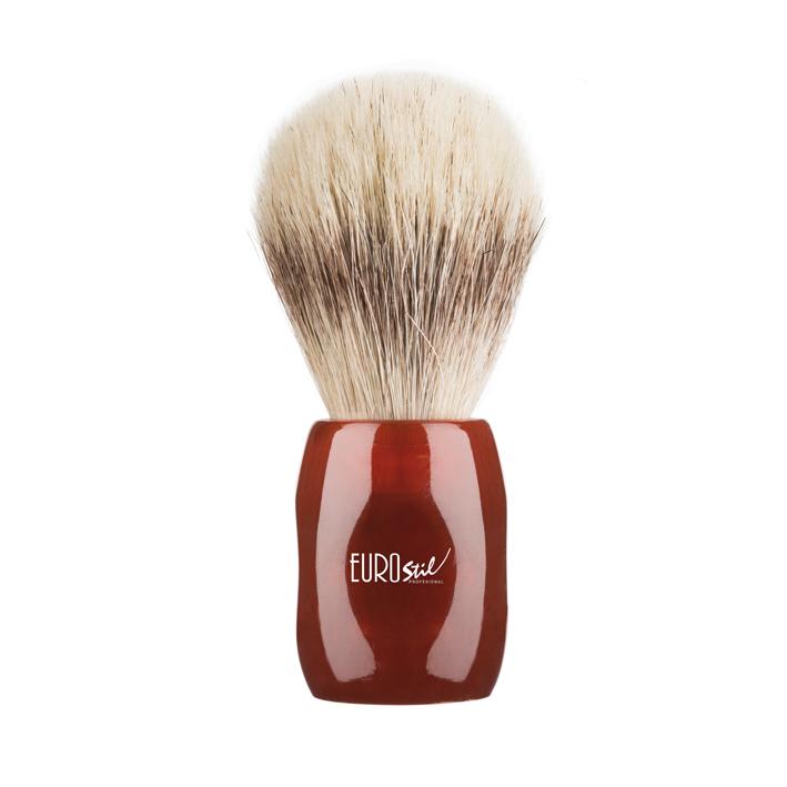 Eurostil BROCHA AFEITAR PELO CABALLO/CERDO 24MM M/ROJO