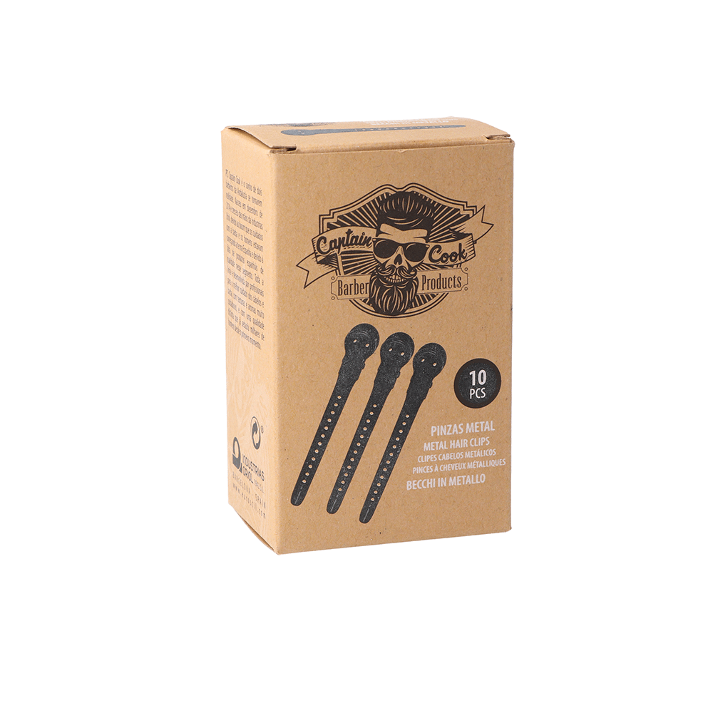 Eurostil CAJA 10 PINZAS METÁLICAS NEGRAS CAPTAIN COOK