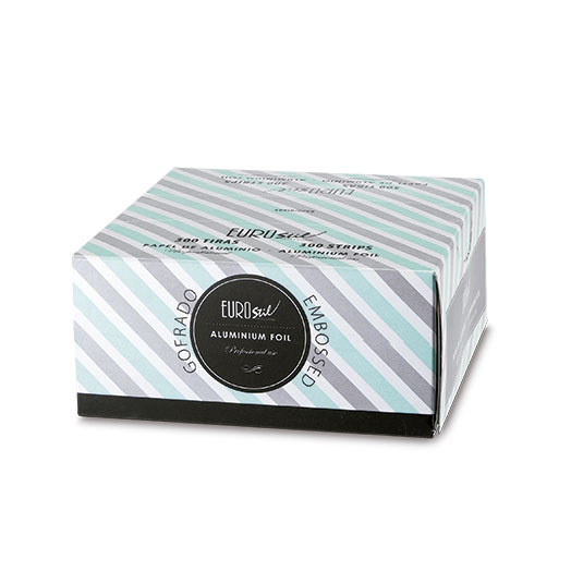 Eurostil CAJA 300 TIRAS PAPEL ALUMINIO GOFRADO 27X12CM