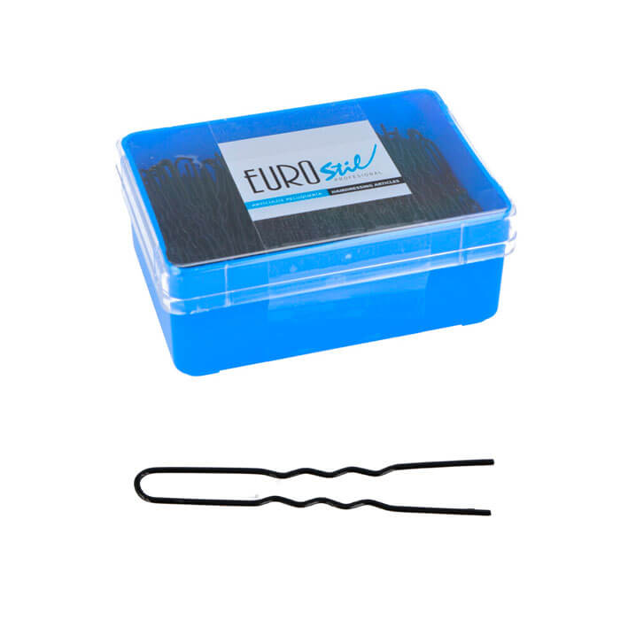 Eurostil CAJA 400 HORQUILLAS INVISIBLES NEGRO 65 MM