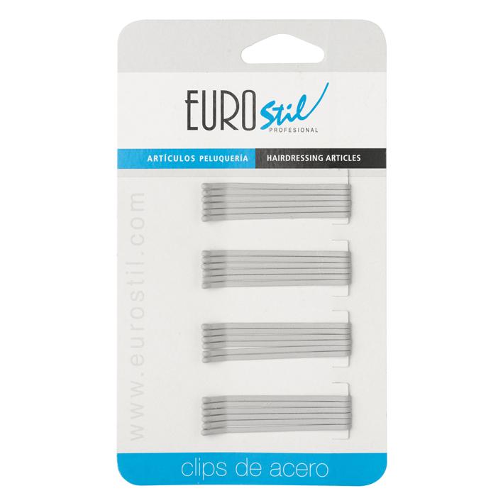 Eurostil CARTON 24 CLIPS 50MM.GRIS MATE ANTIDESLIZANTE
