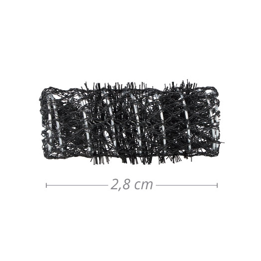 Eurostil BOLSA 6 RULOS MALLA NEGRO DIÁMETRO 28