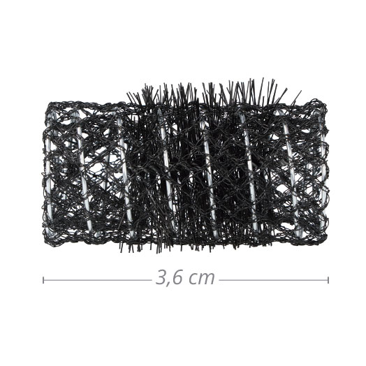 Eurostil BOLSA 6 RULOS MALLA NEGRO DIÁMETRO 36