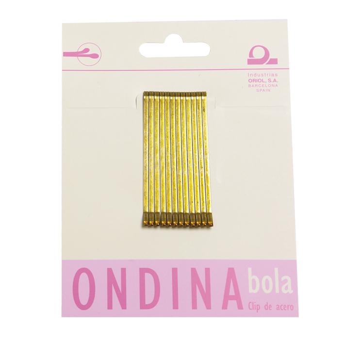 Eurostil CARTON 12 CLIPS ONDINA BOLA BRONCE 50 MM