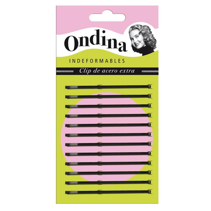 Eurostil CARTON 12 U.CLIPS ONDINA NEGRO 55 MM