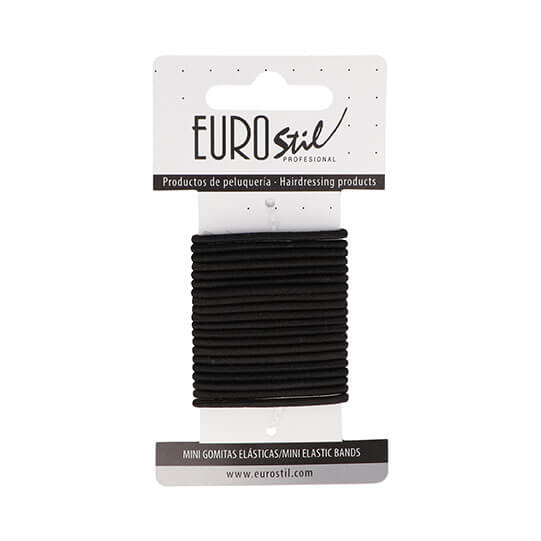 Eurostil CARTÓN 20 GOMITAS MINI NEGRAS