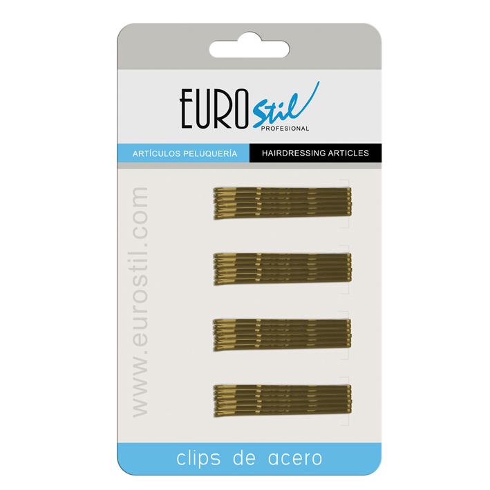 Eurostil CARTON 24 CLIPS OND.BRONCE EUROSTIL 50 MM