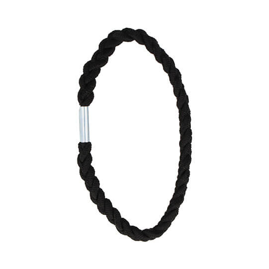 Eurostil CARTÓN 8 GOMAS TRENZADAS NEGRAS