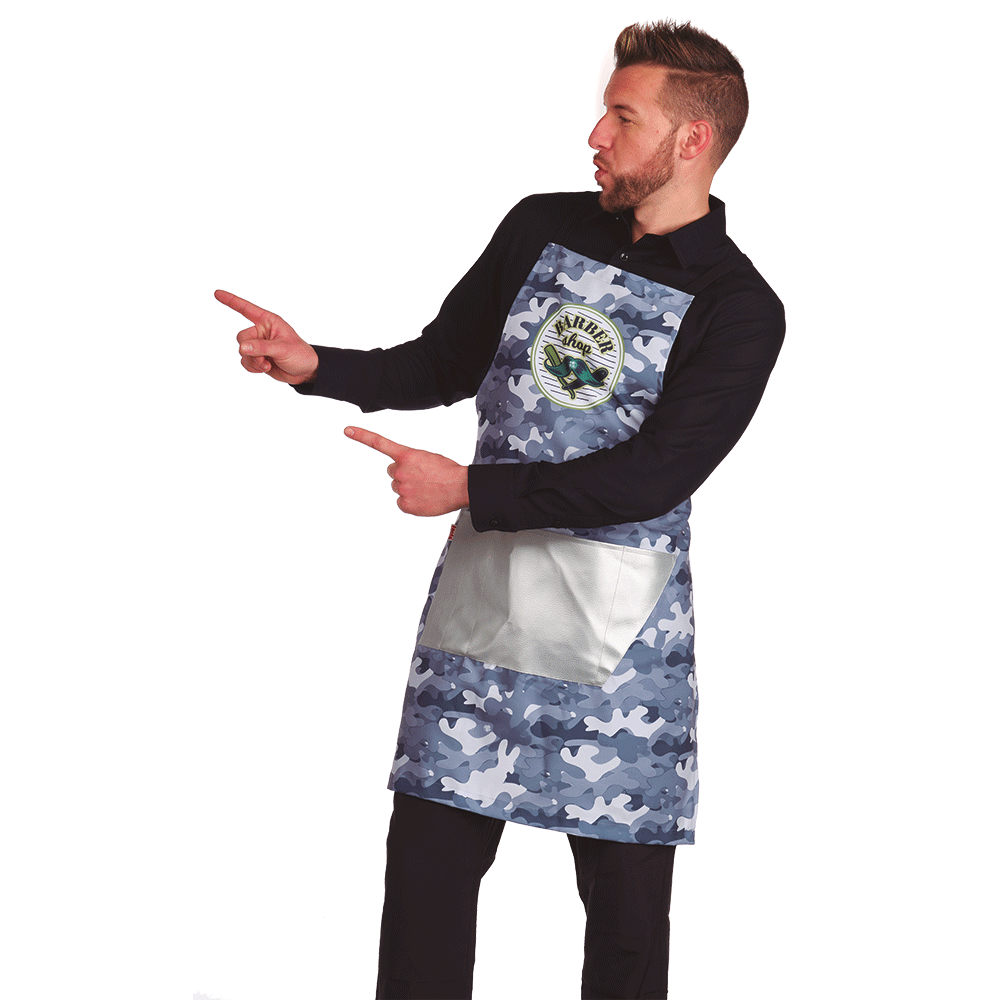 Eurostil DELANTAL BARBERO BOLSILLO PLATEADO LACLA