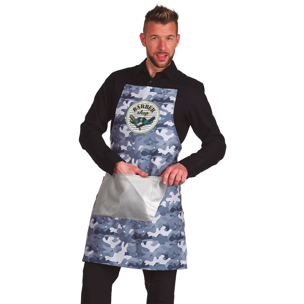 Eurostil DELANTAL BARBERO BOLSILLO PLATEADO LACLA