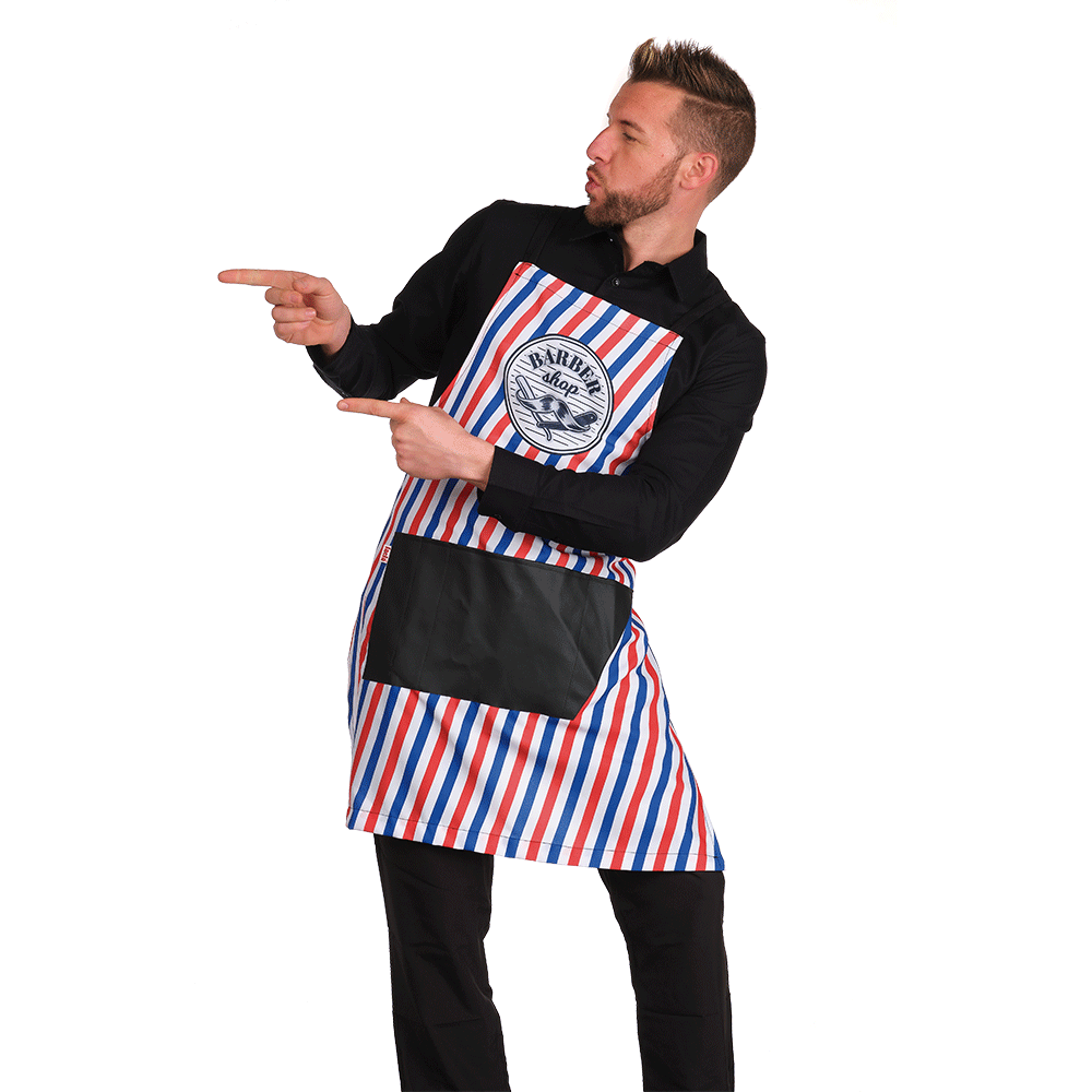 Eurostil DELANTAL BARBERO CON BOLSILLO NEGRO
