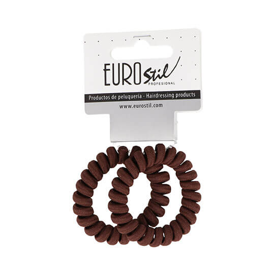 Eurostil PACK 2 GOMAS ESPIRAL FORRADAS MARRONES
