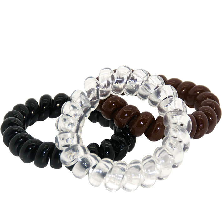 Eurostil PACK DE 2 GOMAS ESPIRAL GRANDE 55MM NEGRA