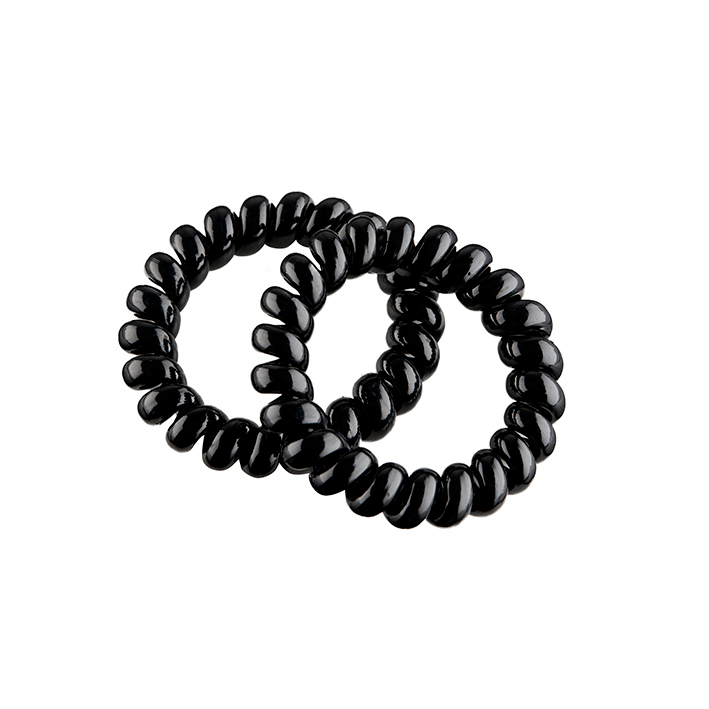 Eurostil PACK DE 2 GOMAS ESPIRAL GRANDE 55MM NEGRA