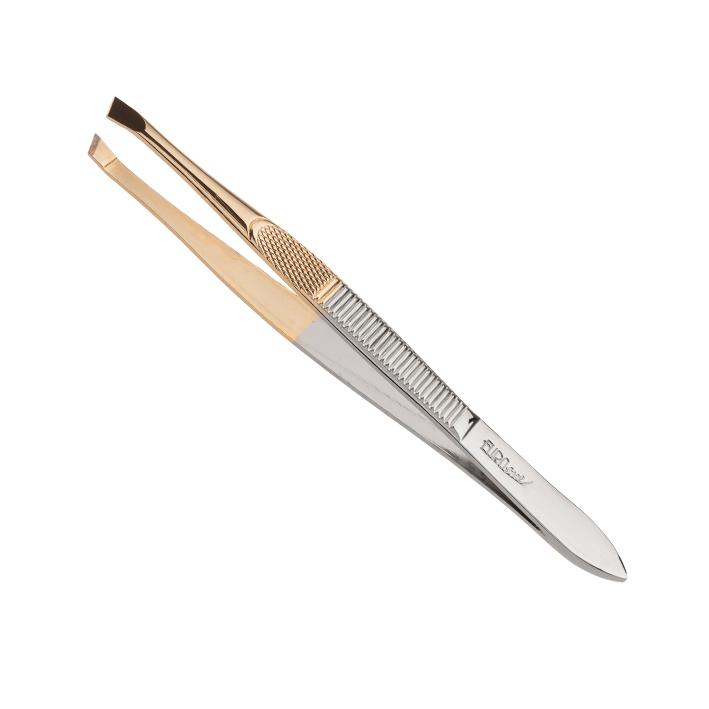 Eurostil PINZA DEPILAR 9 CM.PUNTA DORADA OBLICUA