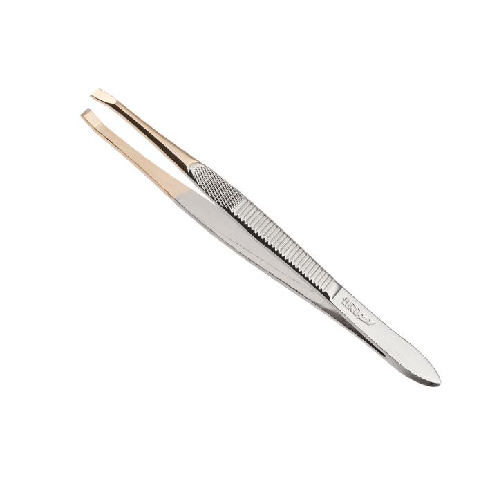 Eurostil PINZA DEPILAR 9 CM PUNTA DORADA RECTA
