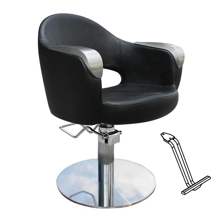 Eurostil SILLA ART NEGRA PIE REDONDO CON APOYAPIES
