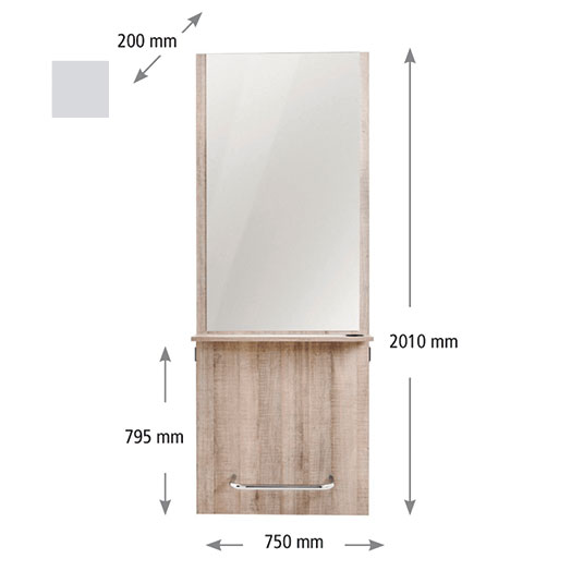 Eurostil TOCADOR MURAL MERCURY GRIS