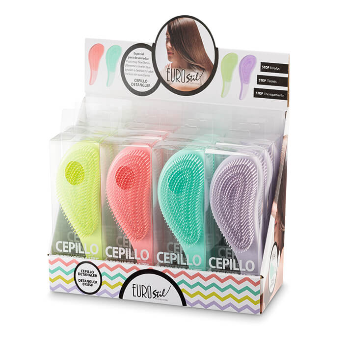 Eurostil EXP. 12 CEPILLOS DESENREDAR COLORES GRANDES