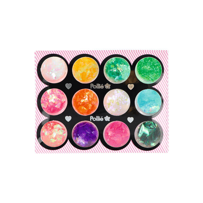 Eurostil GLITTER PARA NAIL ART ESCAMA SIRENA 16G X 12 COLORES