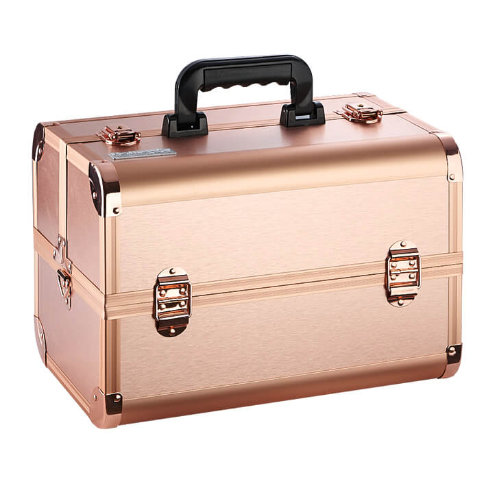 Eurostil MALETA ALUMI.MAQUILLAJE ROSA GOLD 35X23 5X24CM