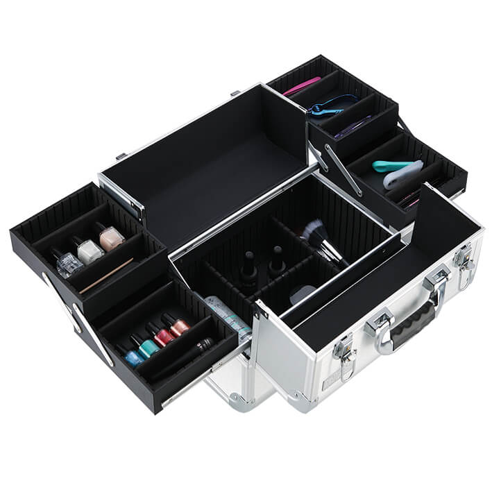 Eurostil MALETA ALUMINIO MAQUILLAJE PLATA 35X23 5X24CM