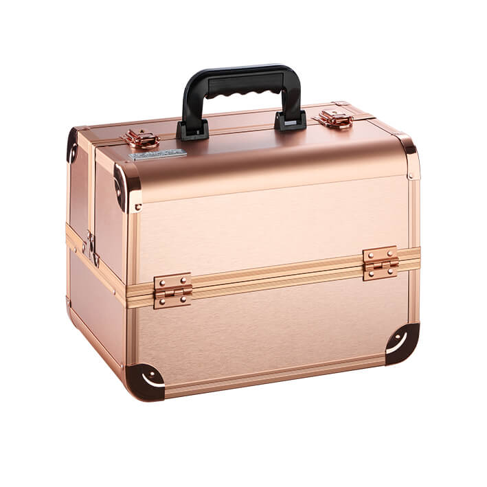 Eurostil MALETA ALUMINIO ROSA DORADO 34X22 5X23 5CM