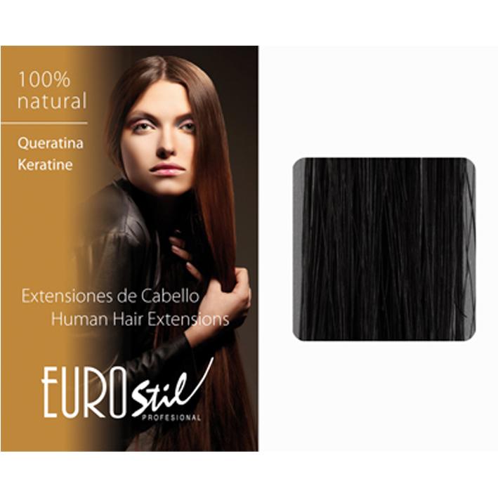 Eurostil PACK 20 EXT.REMY NEGRO-1 CABELLO NATURAL 50 CM